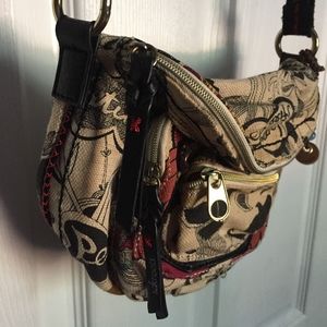 The Sak Foldover Crossbody Floral Bird Design